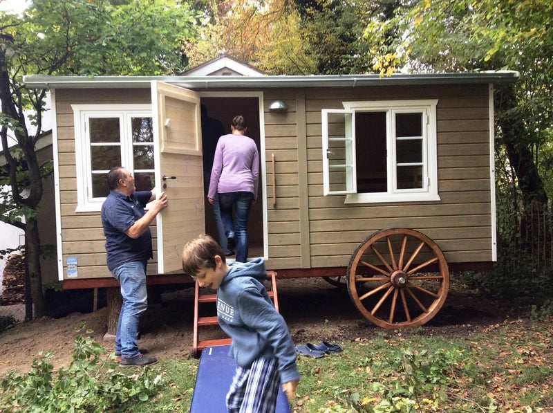 Saunawagen „Ammersee“ – Ihr handgefertigtes mobiles Sauna-Tiny House