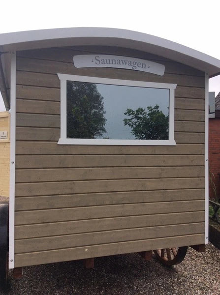 Saunawagen „Ammersee“ – Ihr handgefertigtes mobiles Sauna-Tiny House